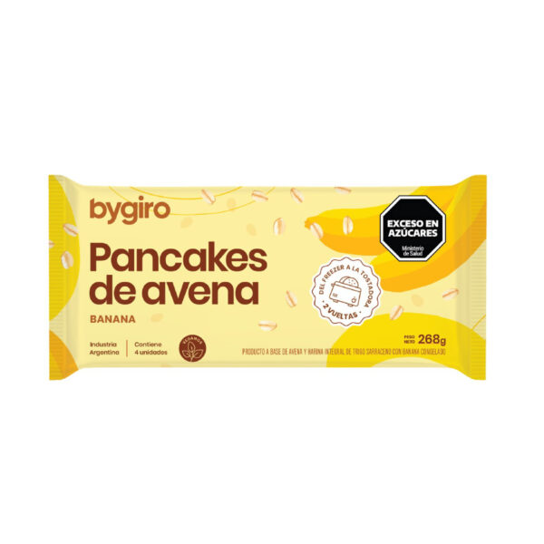 Pancakes de avena y Banana  4 unidades