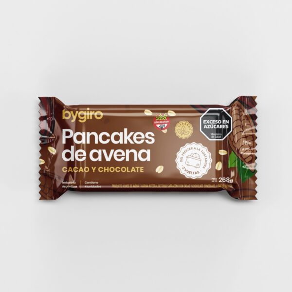 Pancakes de Avena, cacao y chocolate  4 unidades
