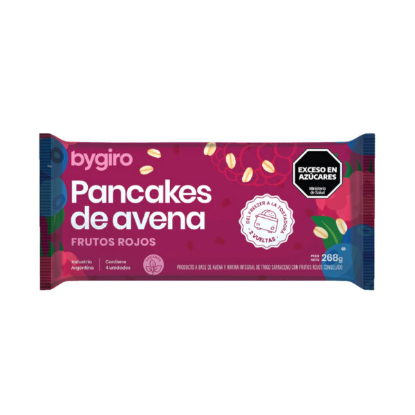 Pancakes de avena y frutos rojos  4 unidades
