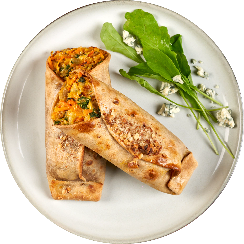 Burritos Integrales Quinoa, Calabaza & Queso Azul - Pack x 2