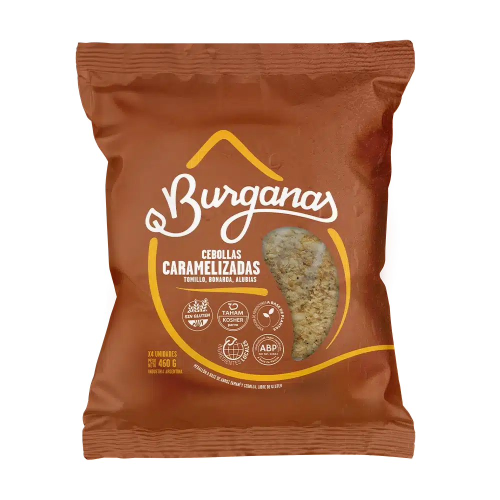Medallones Burgana de cebolla caramelizada x 4 unid