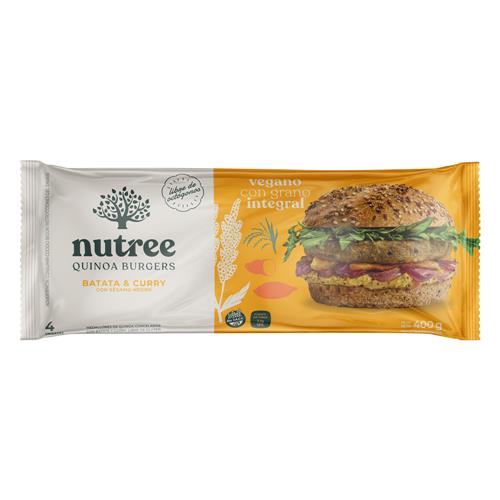 Medallones De Quinoa Batata Y Curry NUTREE 400g x 4 unidad.