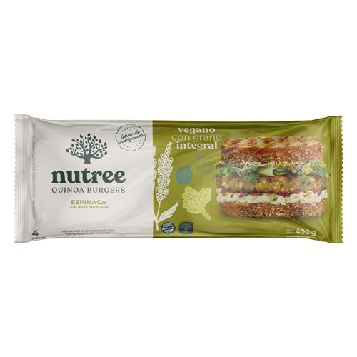 Medallones De Quinoa Y Espinaca Nutree 400g x 4 unid